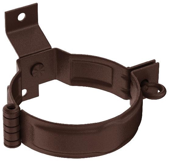 Водосток Aquasistem, Система 150/100 - Декоративный хомут трубы под дерево с комплектом крепления RAL 8017 Коричневый matt купить в Сергиевом Посаде