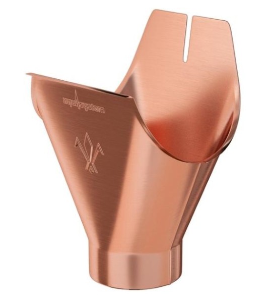 Водосток Aquasistem, система 125x90 - Воронка желоба медная купить в Сергиевом Посаде