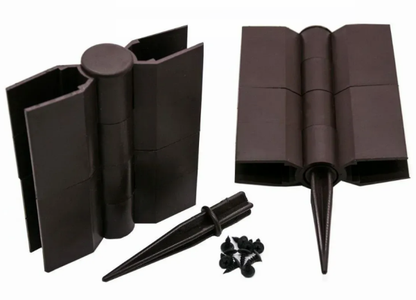 Угловой (стыковочный) шарнир для грядкок ДПК 150мм коричневый купить в Сергиевом Посаде