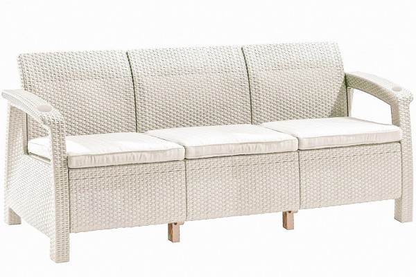 Трёхместный диван  Yalta Sofa 3 Seat белый купить в Сергиевом Посаде