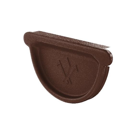 Водосток Aquasistem, Система 150/100 - Заглушка желоба универсальная RAL 8017 Коричневый matt купить в Сергиевом Посаде