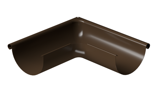 Угол внешний 90° D125 Döcke STAL PREMIUM Каштан, (RAL 8017) купить в Сергиевом Посаде