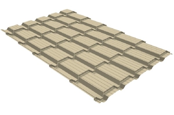 Металлочерепица GL квадро профи 0,45 PE RAL 1015 светлая слоновая кость купить в Сергиевом Посаде