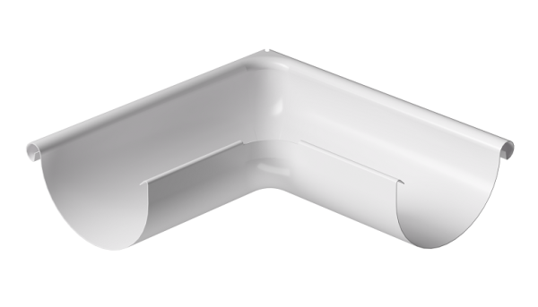 Угол внешний 90° D125 Döcke STAL PREMIUM Пломбир, (RAL 9010) купить в Сергиевом Посаде