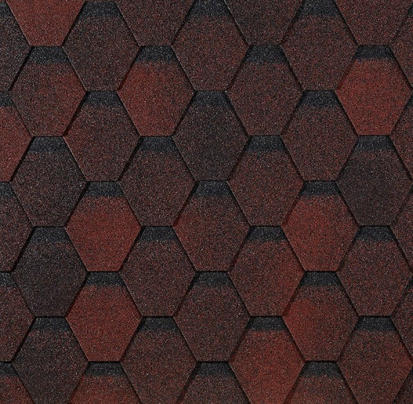 Гибкая черепица EURASIA Docke, Коллекция ШЕСТИГРАННИК Красный купить в Сергиевом Посаде