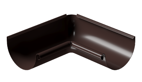 Угол внутренний 90° D125 Döcke STAL PREMIUM Шоколад, (RAL 8019) купить в Сергиевом Посаде