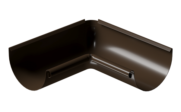 Угол внутренний 90° D125 Döcke STAL PREMIUM Каштан, (RAL 8017) купить в Сергиевом Посаде