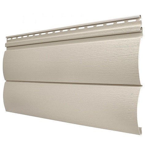 Виниловый сайдинг Tecos - Оцилиндрованный брус двойной (под бревно), Бежевый купить в Сергиевом Посаде