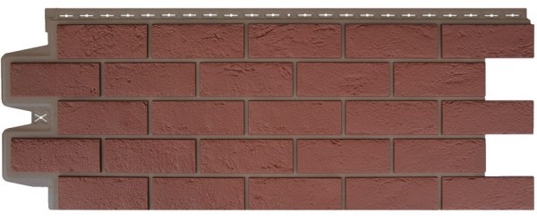 Фасадная панель Grand Line Состаренный кирпич Элит корица (махагон), ШОВ темно-бежевый купить в Сергиевом Посаде