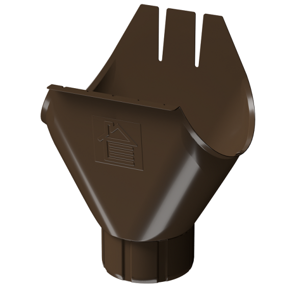 Воронка желоба D125 Döcke STAL PREMIUM Каштан, (RAL 8017) купить в Сергиевом Посаде