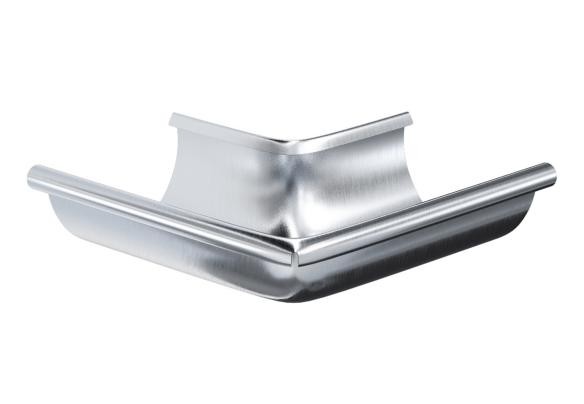 Водосток Aquasistem, Система 125x90 - Угол желоба наружный оцинковка 90° купить в Сергиевом Посаде