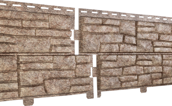 Фасадная панель Ю-пласт Стоун хаус сланец Бурый купить в Сергиевом Посаде