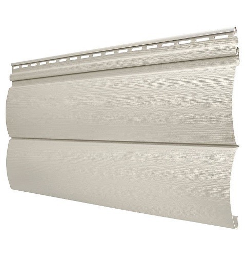 Виниловый сайдинг Tecos - Оцилиндрованный брус двойной (под бревно), Слоновая кость купить в Сергиевом Посаде