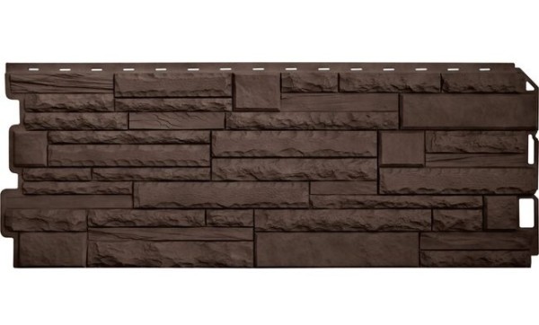Фасадная панель Альта-Профиль Скалистый камень ЭКО Коричневый купить в Сергиевом Посаде