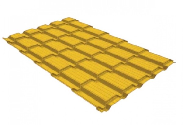 Металлочерепица GL квадро профи 0,45 PE RAL 1018 купить в Сергиевом Посаде