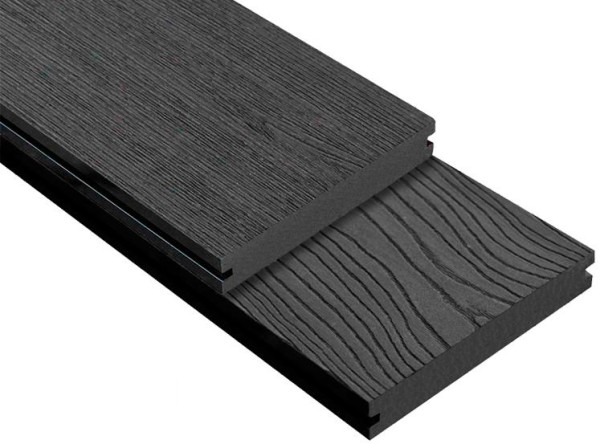 Террасная доска ДПК Outdoor 3D полнотелая STORM/OCEAN BLACK черная купить в Сергиевом Посаде