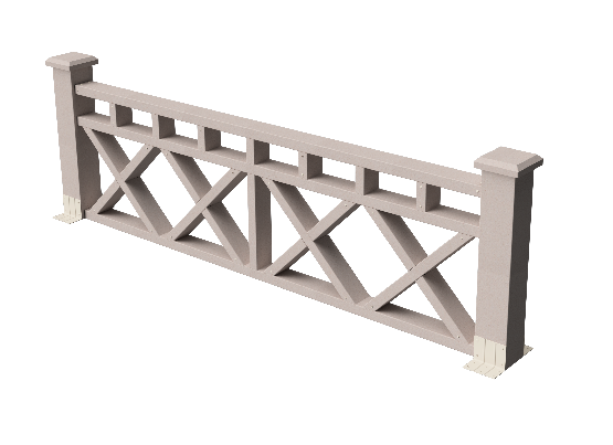 Ограждения декоративное ДПК GRINDERDECO Бэйли выбеленый дуб купить в Сергиевом Посаде