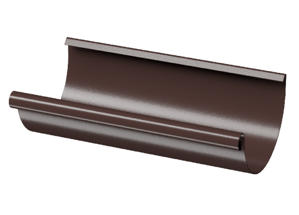 Желоб полукруглый D125 3 м Döcke STAL PREMIUM Шоколад, (RAL 8019) купить в Сергиевом Посаде