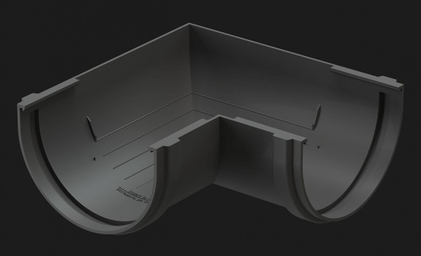 Угол желоба универсал 90˚ Docke Premium ПВХ - Графит купить в Сергиевом Посаде