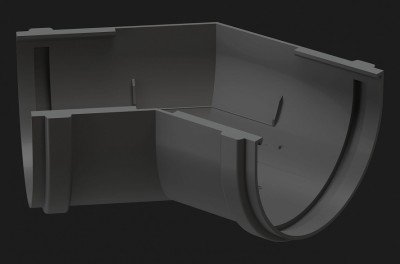 Угол желоба универсал 135˚ Docke Premium ПВХ - Графит