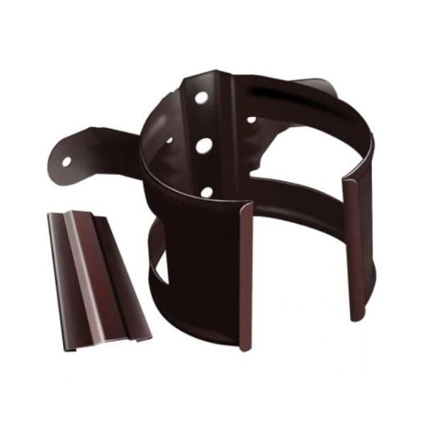 Водосток Grand Line 150x100 – Хомут трубы (на дерево) RAL 8017 купить в Сергиевом Посаде