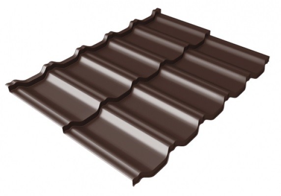 Металлочерепица модульная Квинта Uno Grand Line c 3D резом 0,5 Satin Мatt RAL 8017 шоколад купить в Сергиевом Посаде
