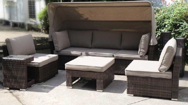 Диван-Трансформер AFINA плетеный из иск. ротанга AFM-320B Brown купить в Сергиевом Посаде