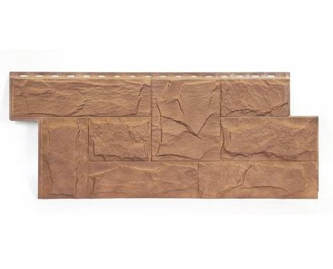 Фасадная панель T-Сайдинг-Гранит Леон ЭКО-2 Орех купить в Сергиевом Посаде