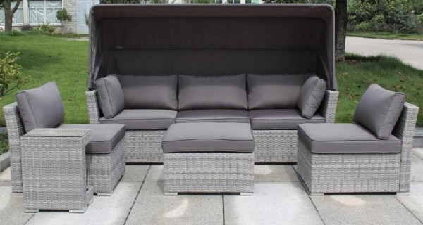 Диван-Трансформер AFINA плетеный из иск. ротанга AFM-320G Grey купить в Сергиевом Посаде