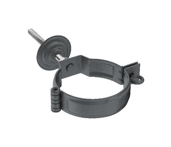 Водосток Aquasistem, Система 125/90 - Декоративный хомут c метизом в сборе RR 23 Маренго matt купить в Сергиевом Посаде