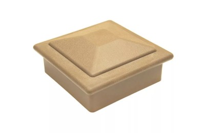 Крышка верхняя фигурная ПВХ для столба Deckart 100х100 Орех