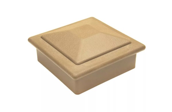 Крышка верхняя фигурная ПВХ для столба Deckart 100х100 Орех купить в Сергиевом Посаде