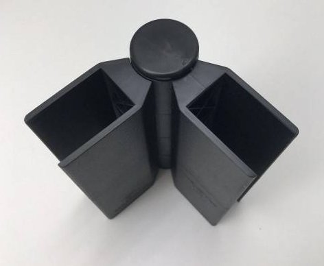 Угловой элемент поворотный, пластиковый от 60° до 300° для доски 150х25 мм из ДПК чёрный Holzhof купить в Сергиевом Посаде