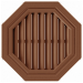 Восьмиугольная фронтонная вентиляционная решётка, Коричневая купить в Сергиевом Посаде