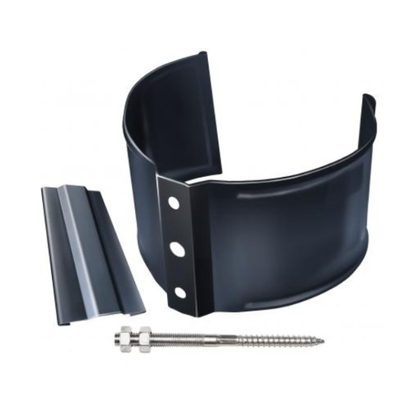 Водосток Grand Line 150x100 – Хомут трубы (на камень) RAL 7024 купить в Сергиевом Посаде