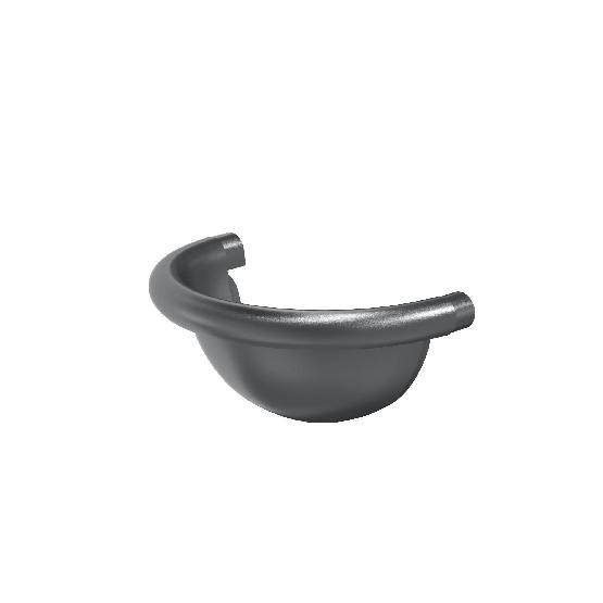 Водосток Aquasistem, Система 125/90 - Заглушка желоба универсальная полукруглая RR 23 Маренго matt купить в Сергиевом Посаде