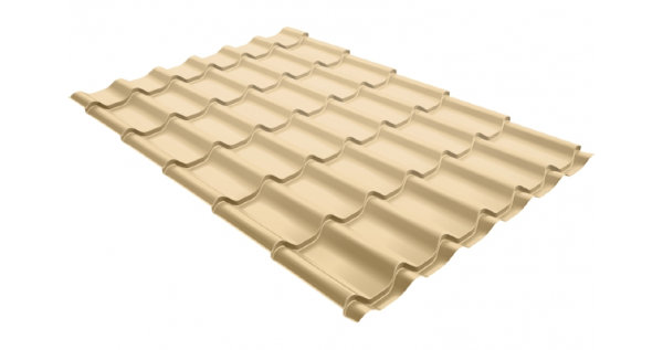 Металлочерепица классик 0,5 Satin RAL 1014 слоновая кость купить в Сергиевом Посаде