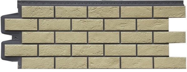 Фасадная панель Grand Line Состаренный кирпич Элит ваниль, ШОВ темно-бежевый купить в Сергиевом Посаде
