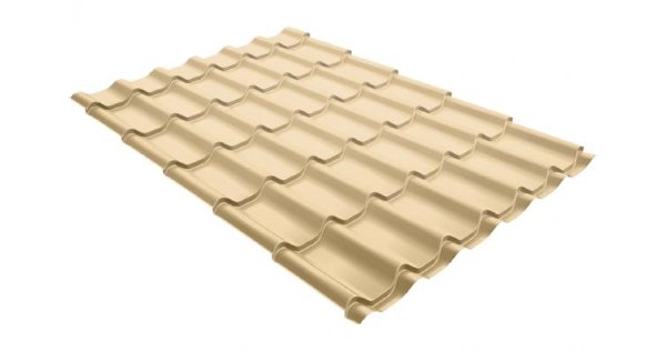 Металлочерепица классик 0,45 PE RAL 1014 слоновая кость купить в Сергиевом Посаде