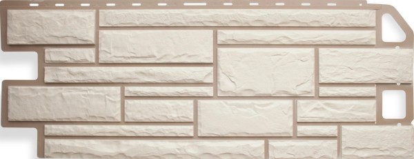 Цокольный сайдинг альта-профиль - коллекция "камень", белый купить в Сергиевом Посаде