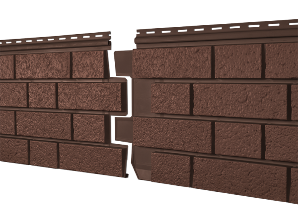 Фасадная панель Ю-пласт Стоун Хаус S-Lock Клинкер терракотовый купить в Сергиевом Посаде