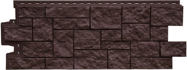 Фасадная панель Grand Line Дикий камень Стандарт Шоколадный (коричневый) купить в Сергиевом Посаде