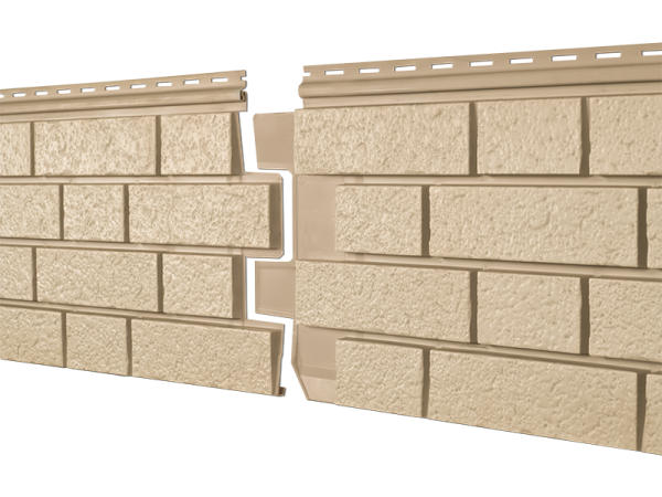 Фасадная панель Ю-пласт Стоун Хаус S-Lock Клинкер песочный купить в Сергиевом Посаде