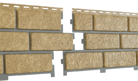 Фасадная панель Ю-Пласт Стоун Хаус Кирпич с декорированным швом Песочный купить в Сергиевом Посаде