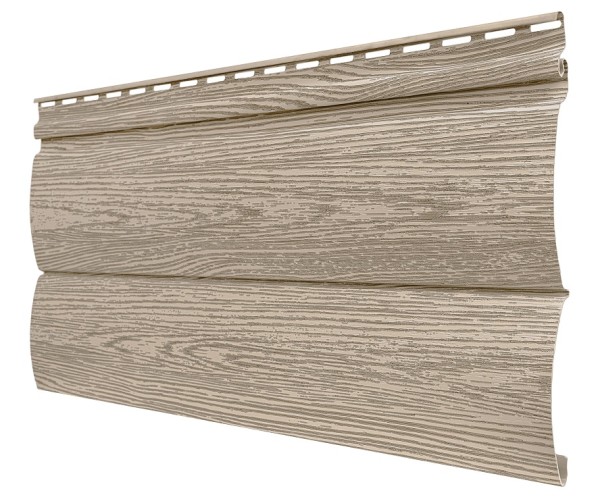 Виниловый сайдинг tecos, серия lux - оцилиндрованный брус двойной, - сибирский кедр купить в Сергиевом Посаде