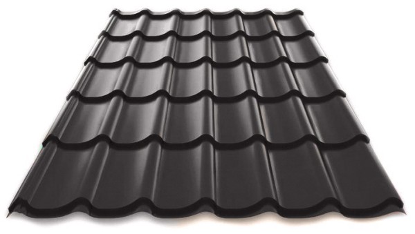 Металлочерепица Металл Профиль Norman полиэстер 0,5 сталь RAL 7024 серый купить в Сергиевом Посаде