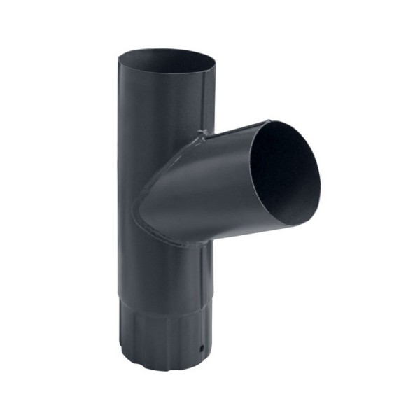 Водосток Grand Line 150x100 – Тройник трубы RAL 7024 купить в Сергиевом Посаде