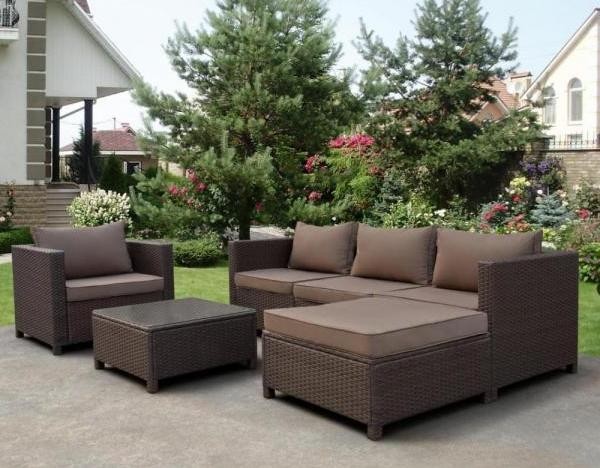 Комплект мебели AFINA плетеной из иск. ротанга YR821A Brown/Beige купить в Сергиевом Посаде