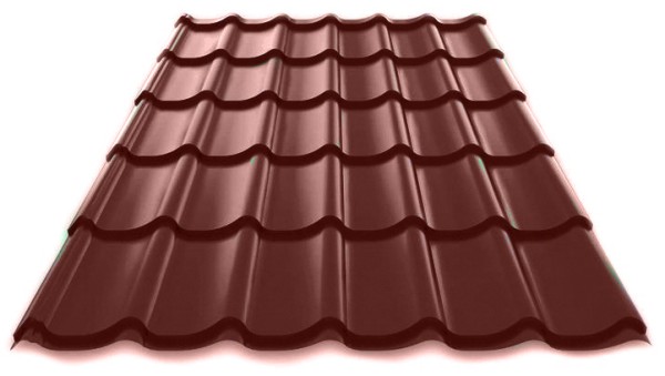 Металлочерепица Металл Профиль Norman полиэстер 0,5 сталь RAL 8017 коричневый купить в Сергиевом Посаде