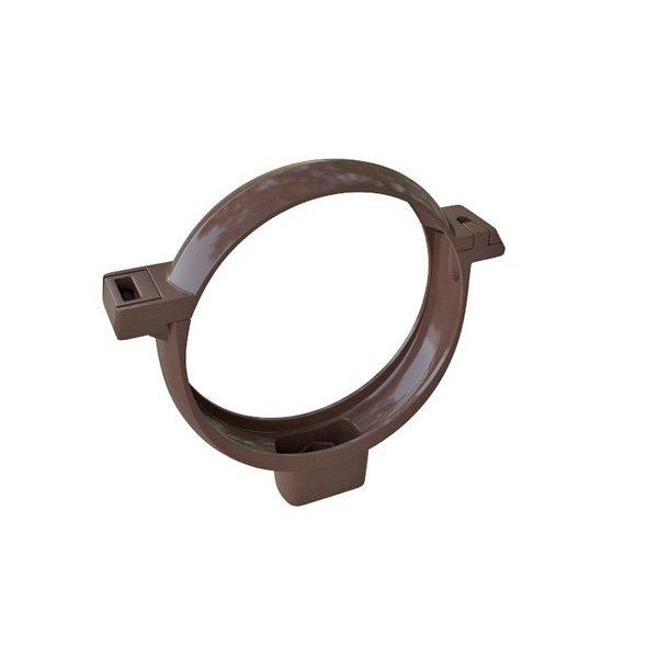 Водосток Альта-Профиль ПВХ – Хомут трубы (коричневый) купить в Сергиевом Посаде